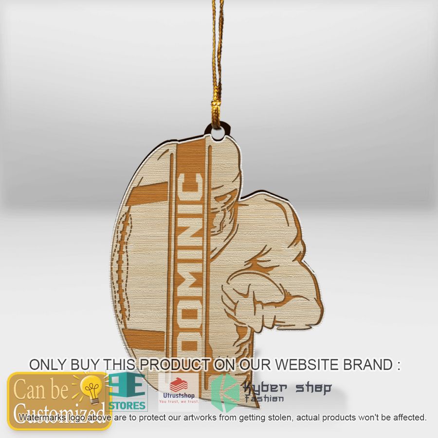 football player wooden ornament 1 55609
