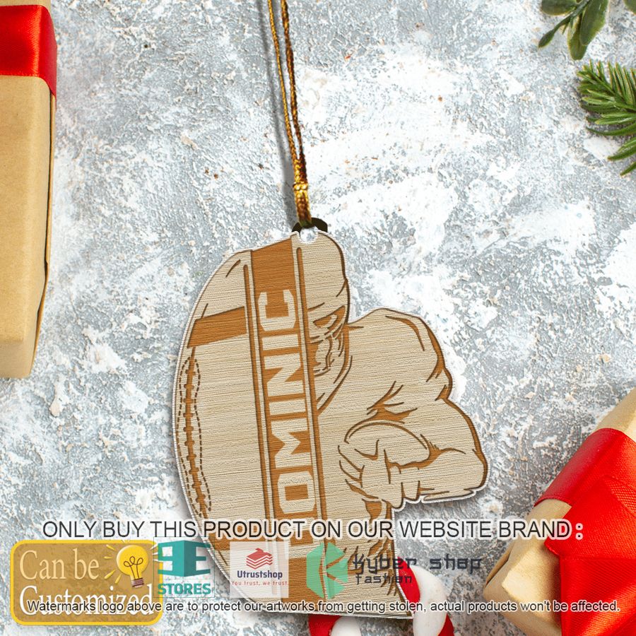 football player wooden ornament 2 85572