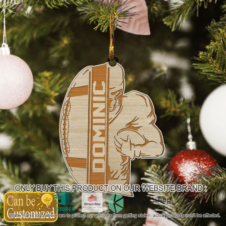 football player wooden ornament 5 28877