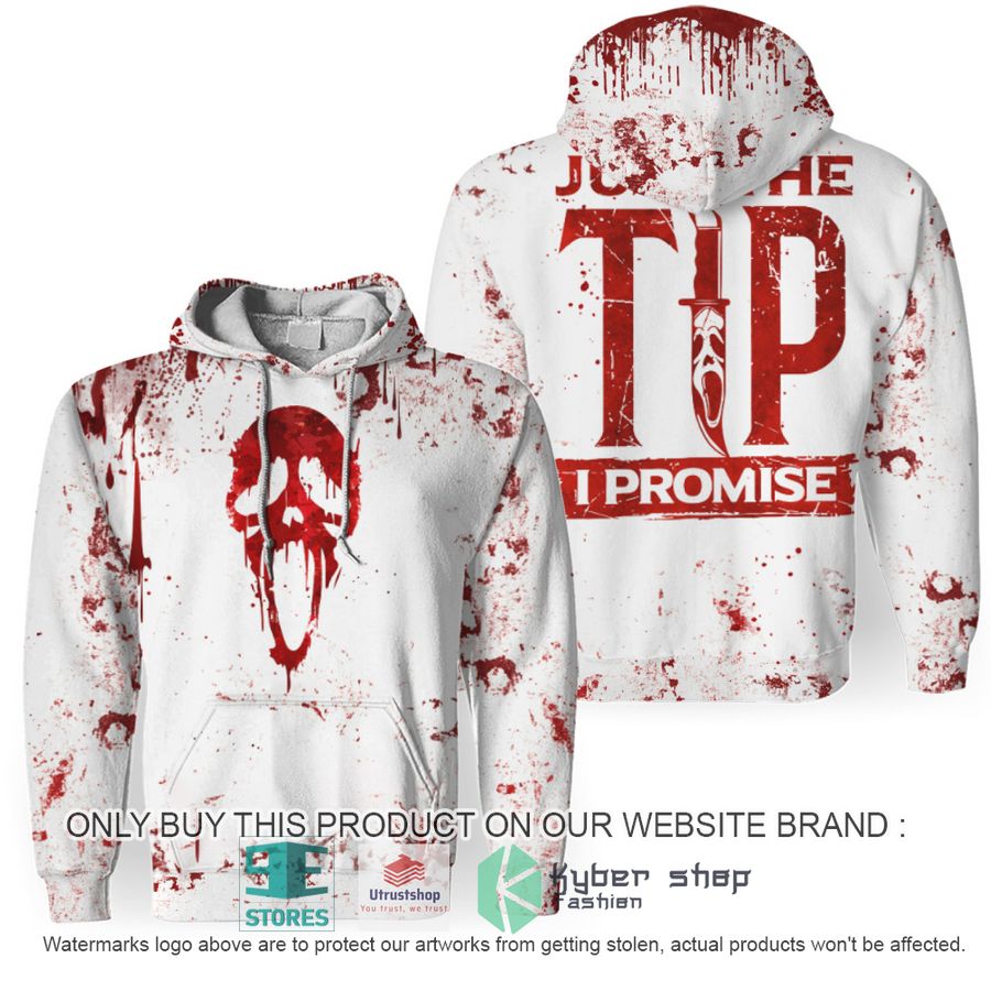 ghostface just the tip i promise white hoodie 1 84740
