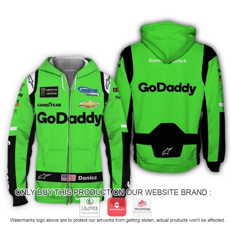 go daddy danica patrick racing 3d shirt hoodie 2 85915