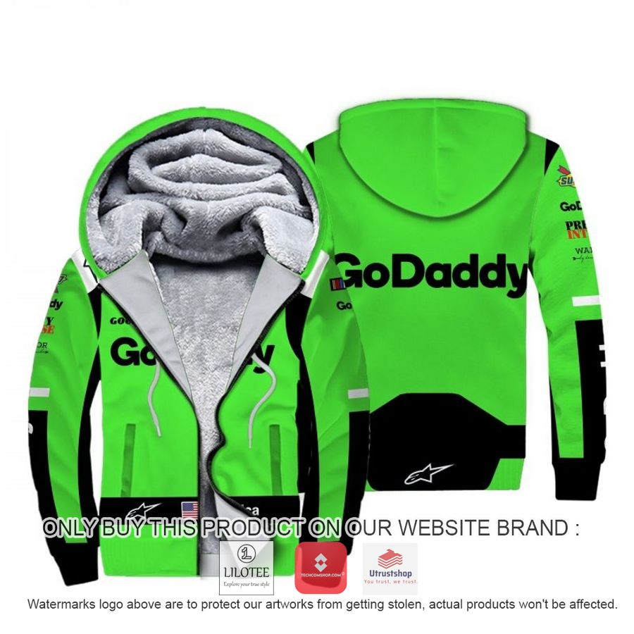 go daddy danica patrick racing fleece hoodie 1 80533