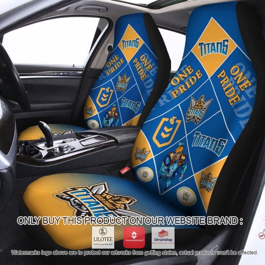 gold coast titans one pride car seat covers 1 85832