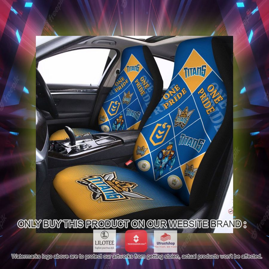 gold coast titans one pride car seat covers 2 87475