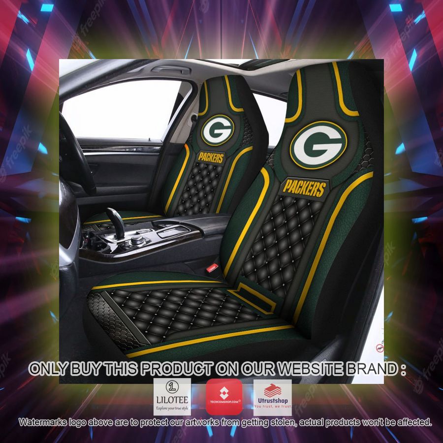 green bay packers black green car seat covers 2 44719