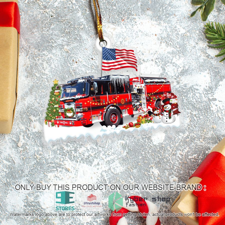 greenfield ma fire department christmas ornament 3 18572