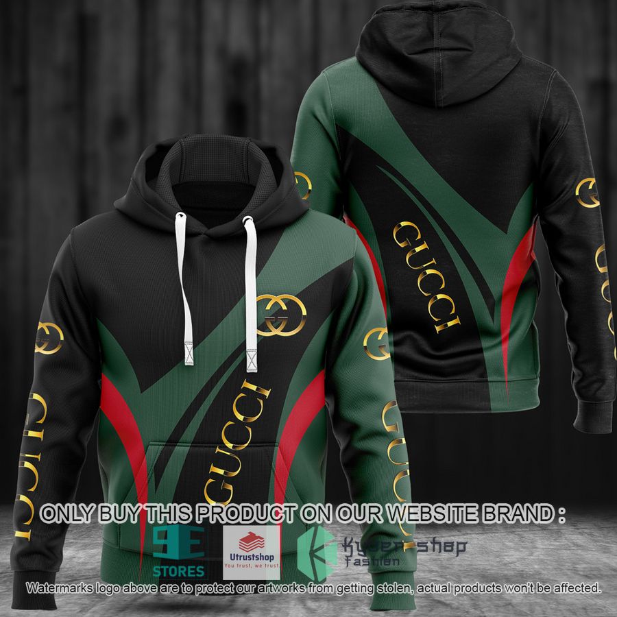 gucci black green 3d hoodie 1 17247