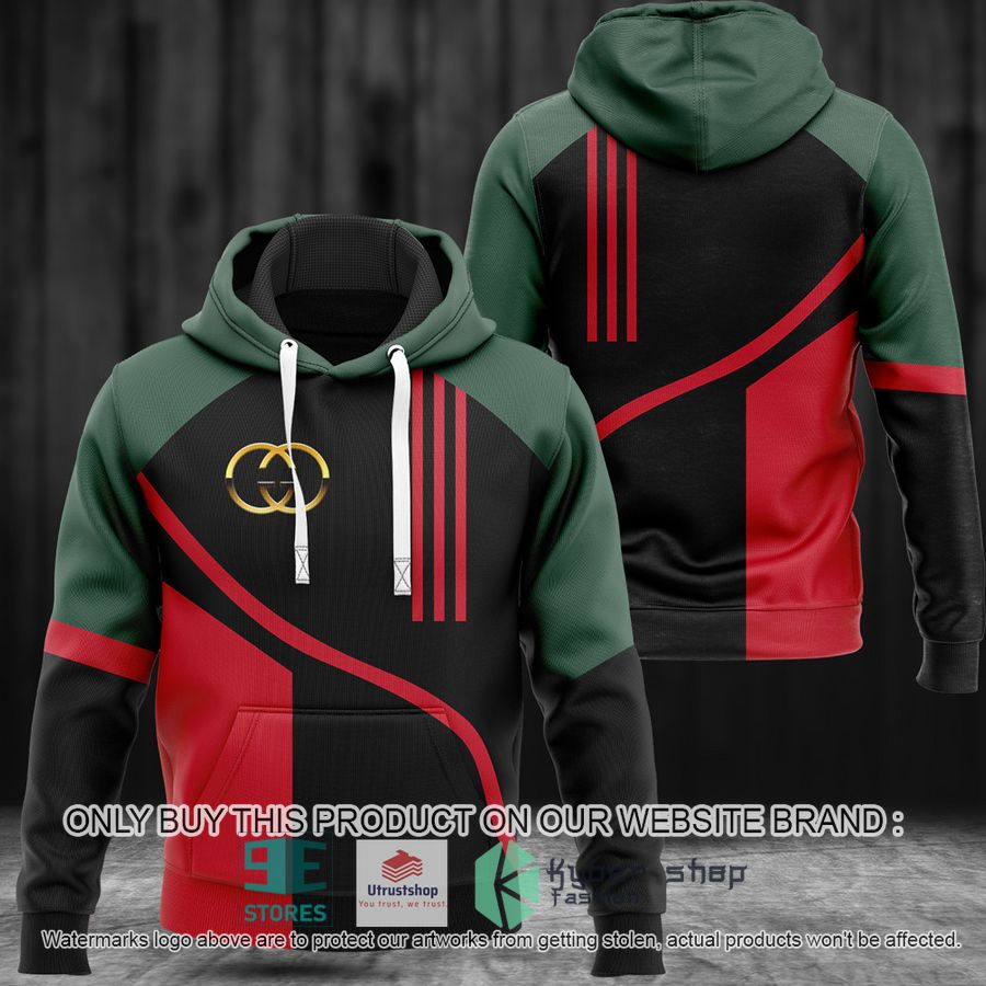 gucci black green red 3d hoodie 1 84435