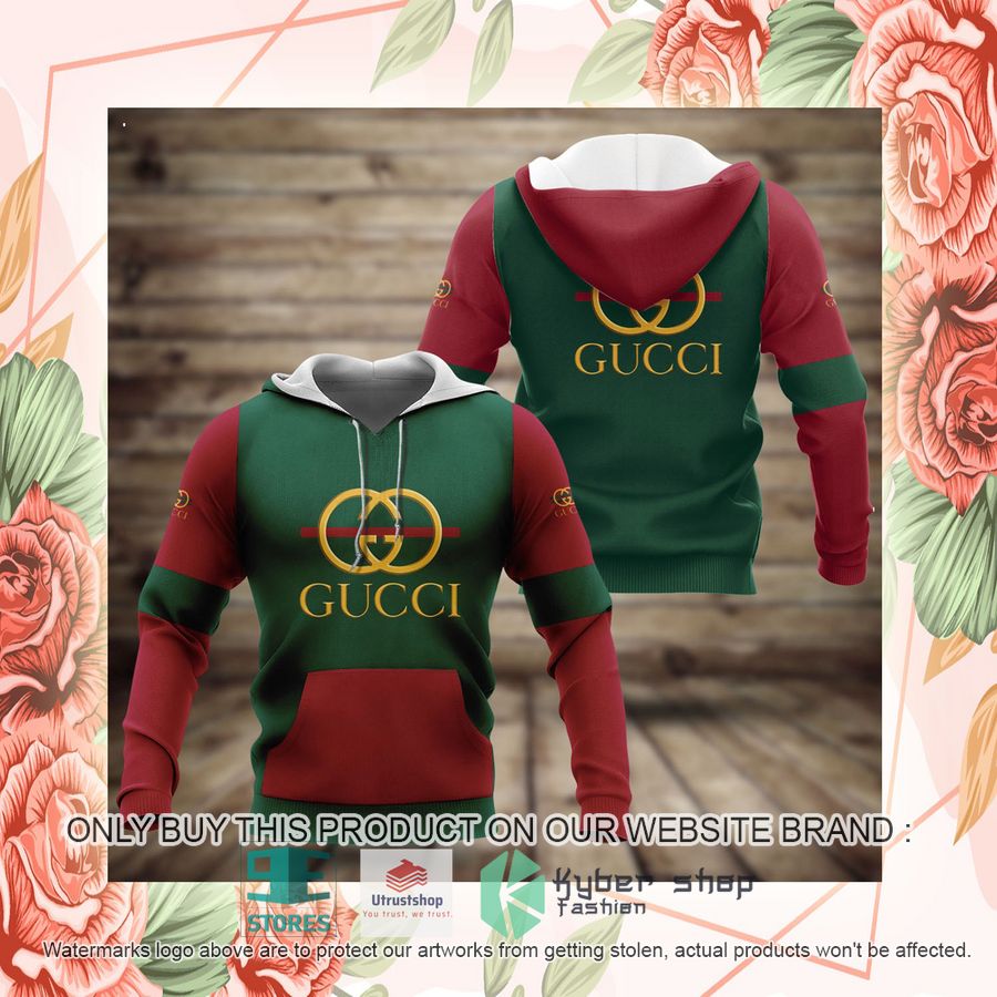 gucci brand green red 3d hoodie 2 59328
