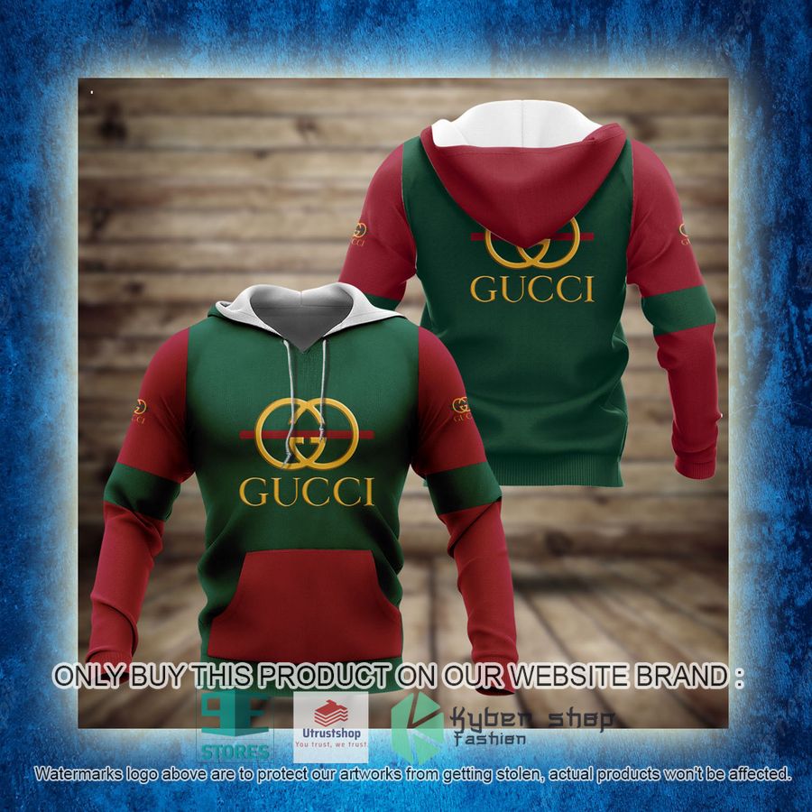 gucci brand green red 3d hoodie 3 36840