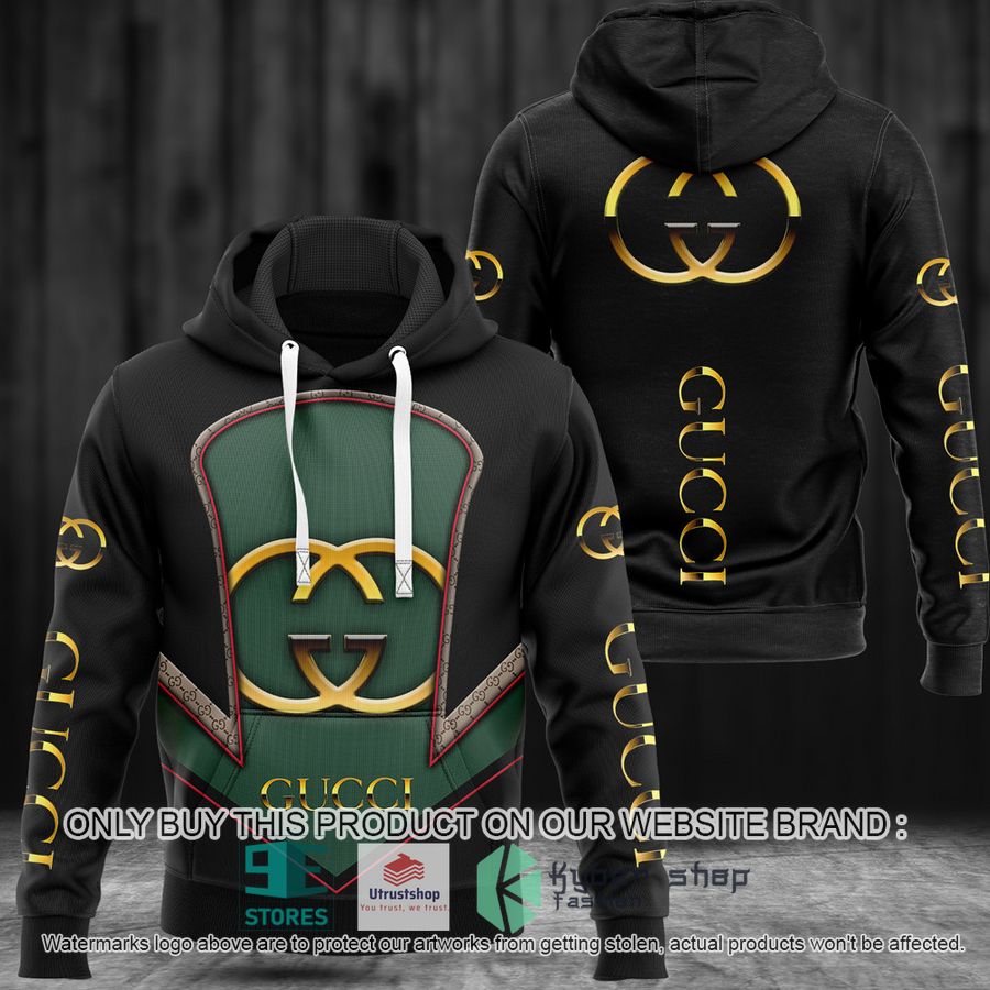 gucci down arrow black green 3d hoodie 1 55147