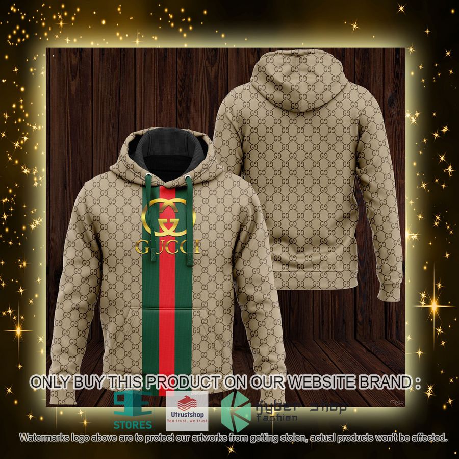 gucci khaki pattern 3d hoodie 4 24871