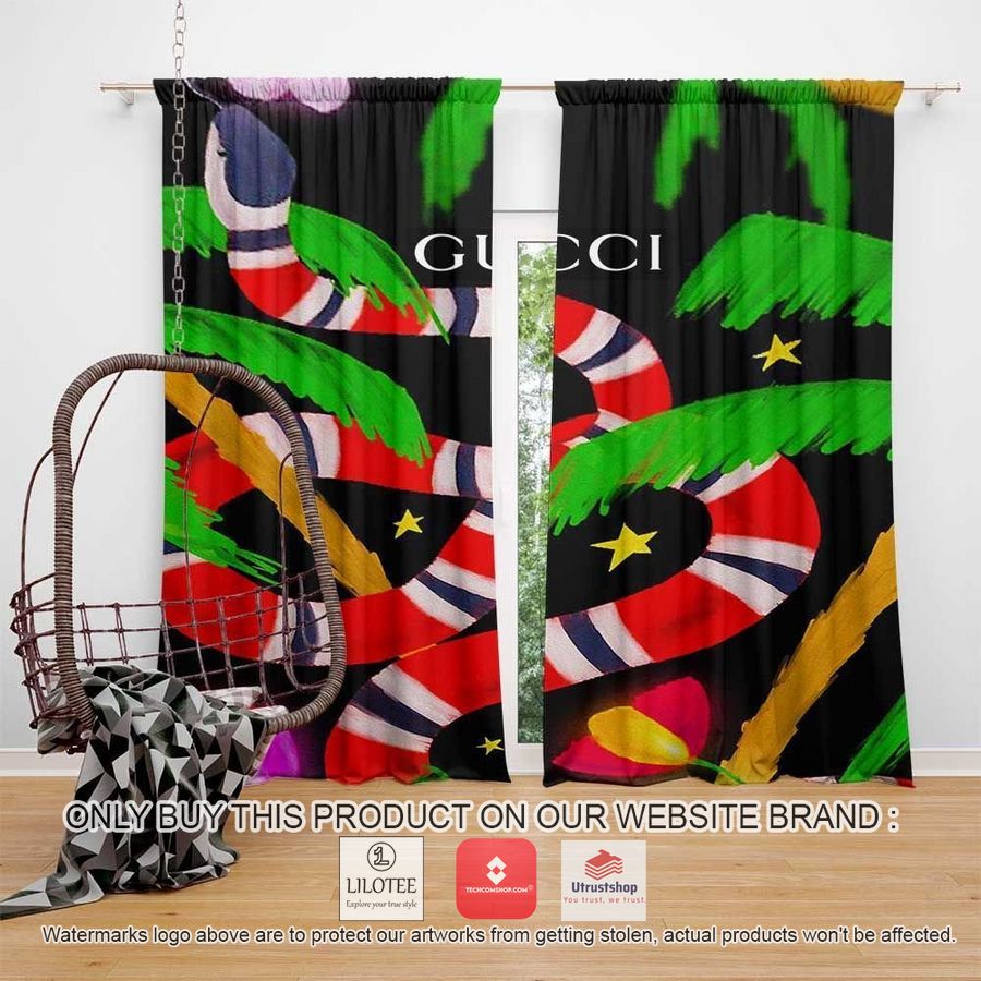 gucci snake floral windown curtain 1 38194