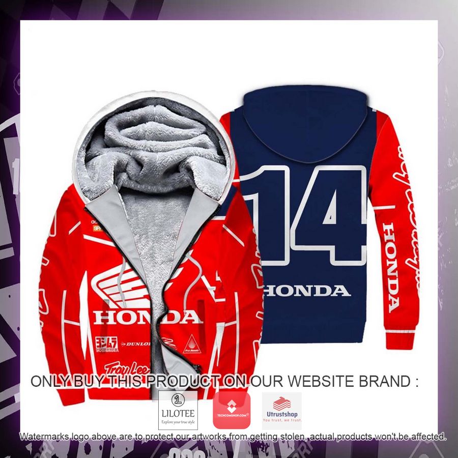honda hrc racing 14 motor fleece hoodie 2 19546