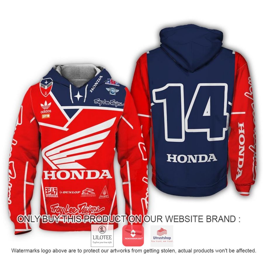 honda hrc racing troy lee 14 3d shirt hoodie 1 98212