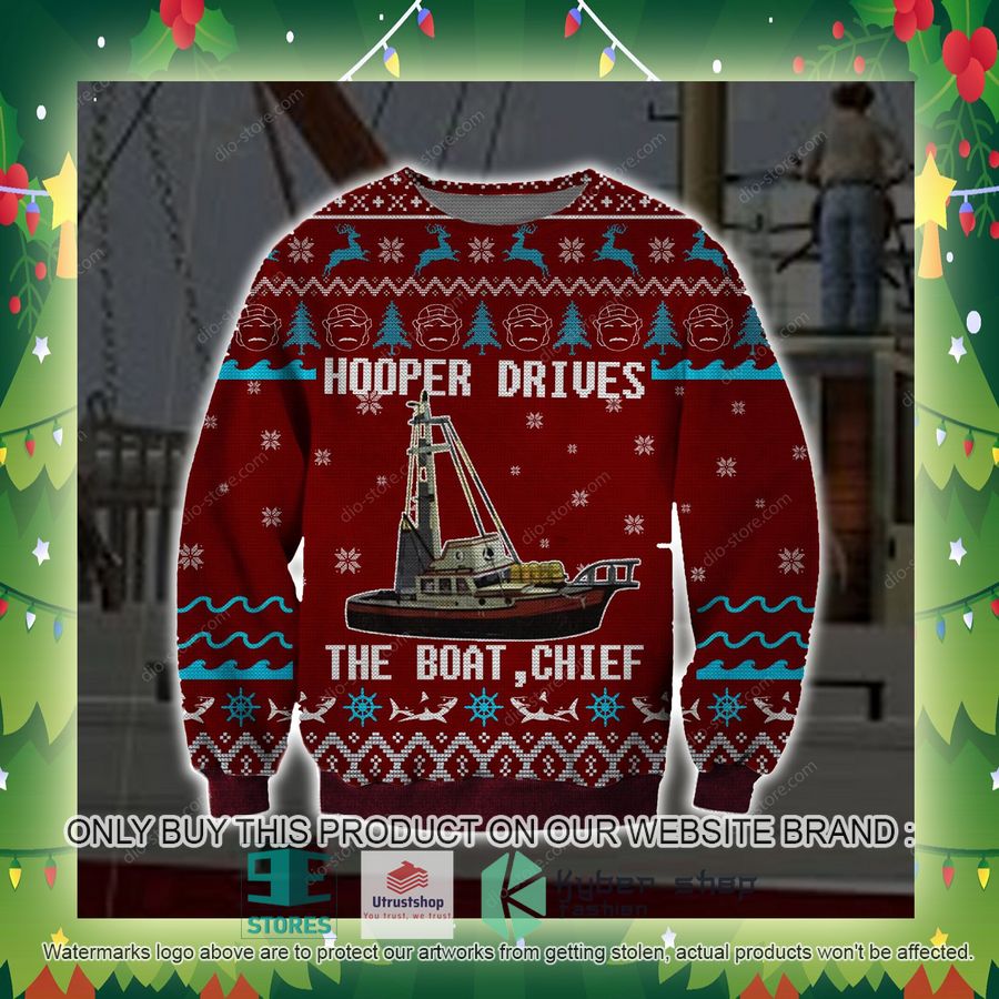 hooper drives the boat chief knitted wool sweater 2 24610