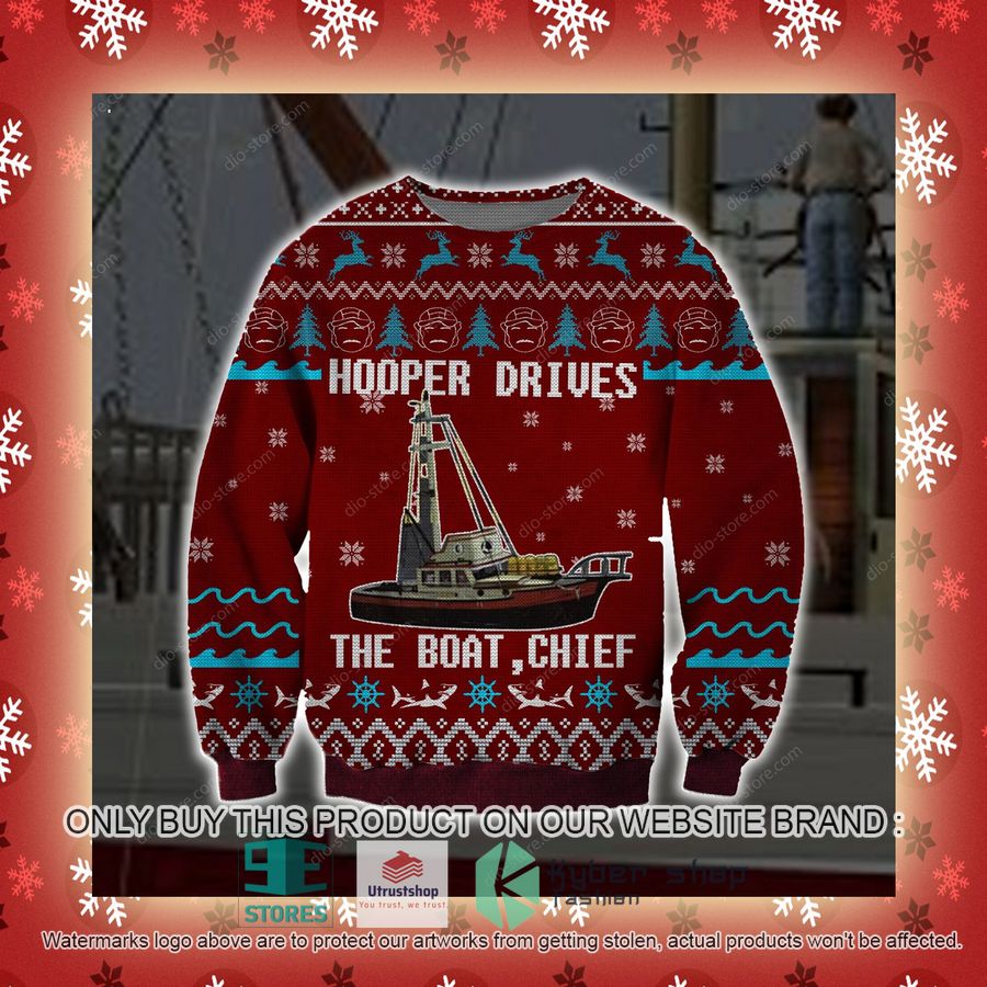 hooper drives the boat chief knitted wool sweater 3 75984