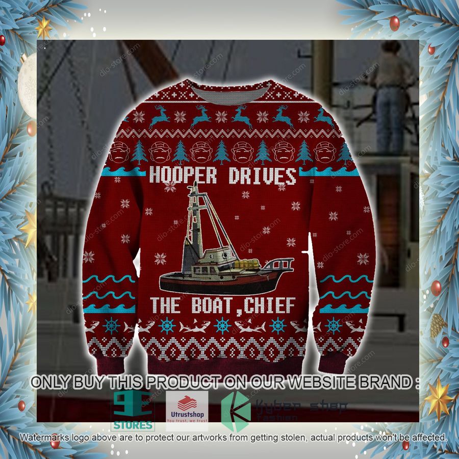 hooper drives the boat chief knitted wool sweater 4 22963