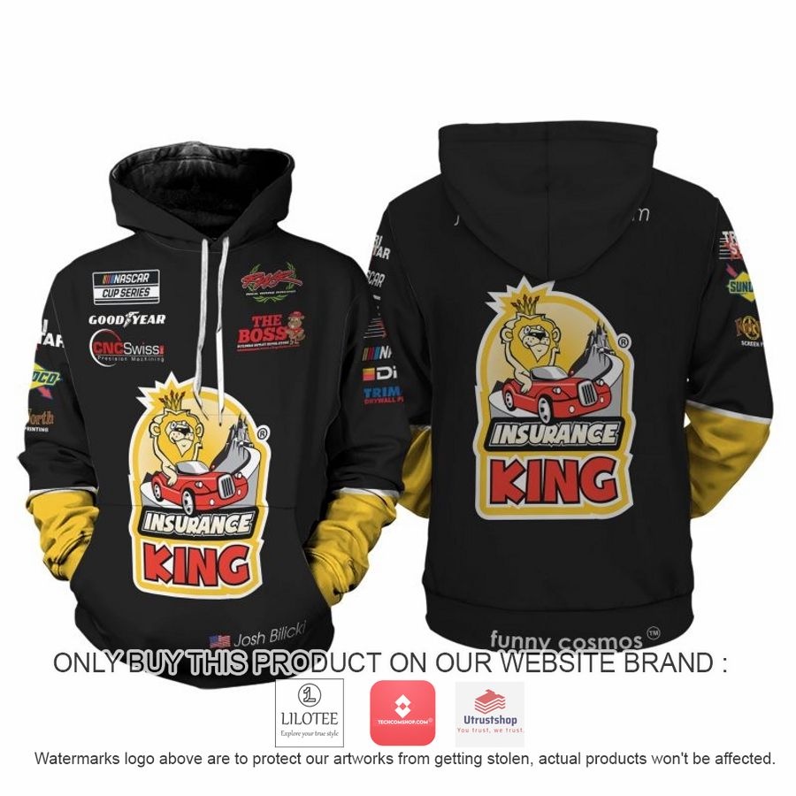 insurance king josh bilicki nascar 2022 racing 3d shirt hoodie 1 9131