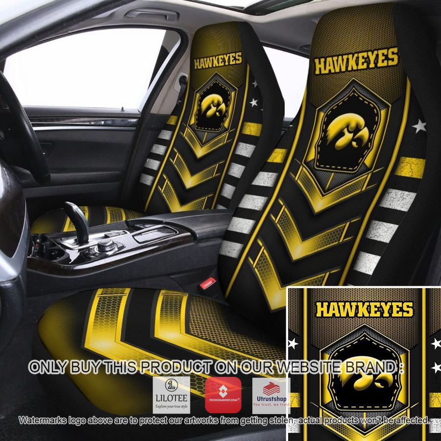iowa hawkeyes electric yellow car seat covers 1 551