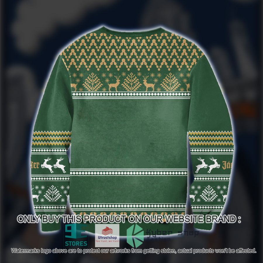 jagermeiste logo green knitted wool sweater 2 44128
