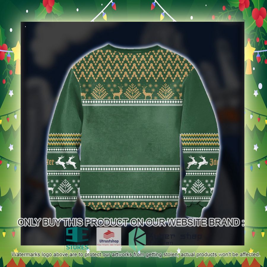 jagermeiste logo green knitted wool sweater 4 86764