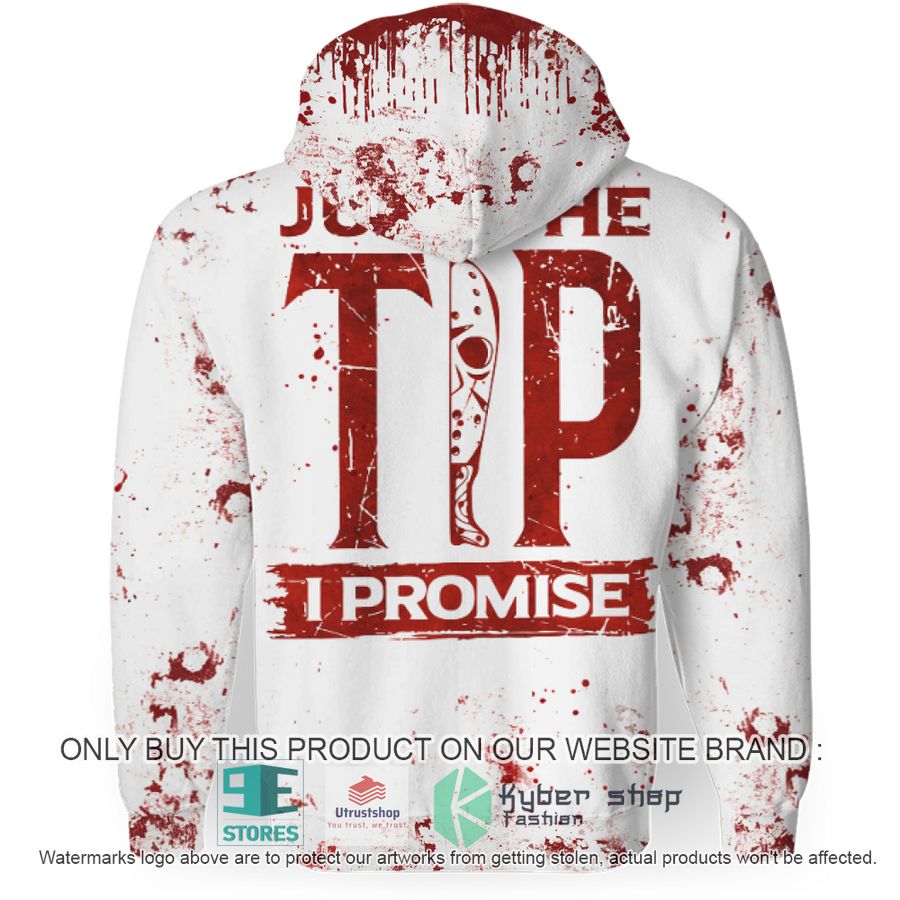 jason voorhees just the tip i promise white hoodie 3 72086