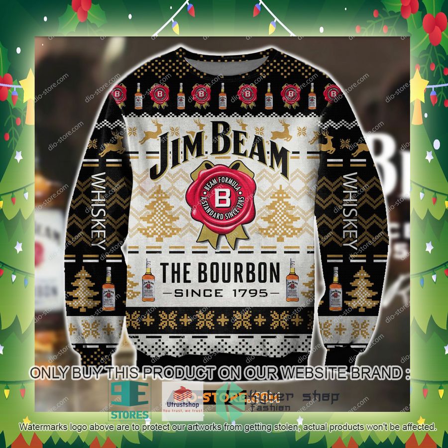 jim beam the bourbon since 1795 knitted wool sweater 3 81995