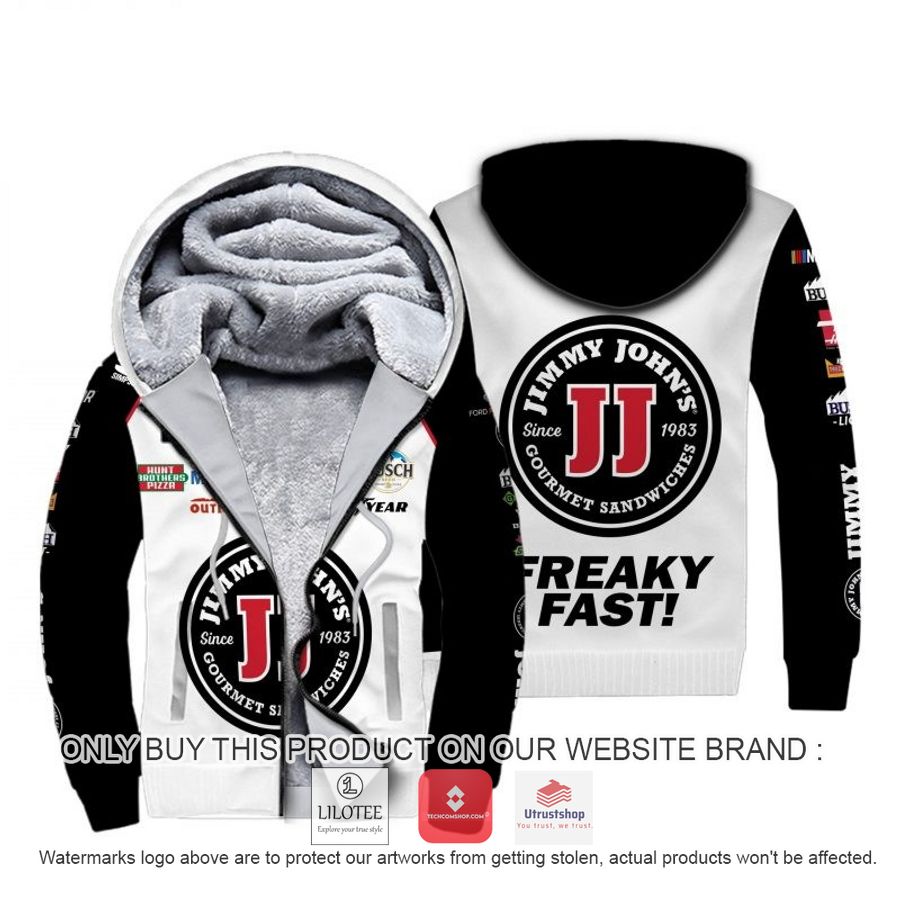 jimmy johns kevin harvick racing fleece hoodie 1 14602