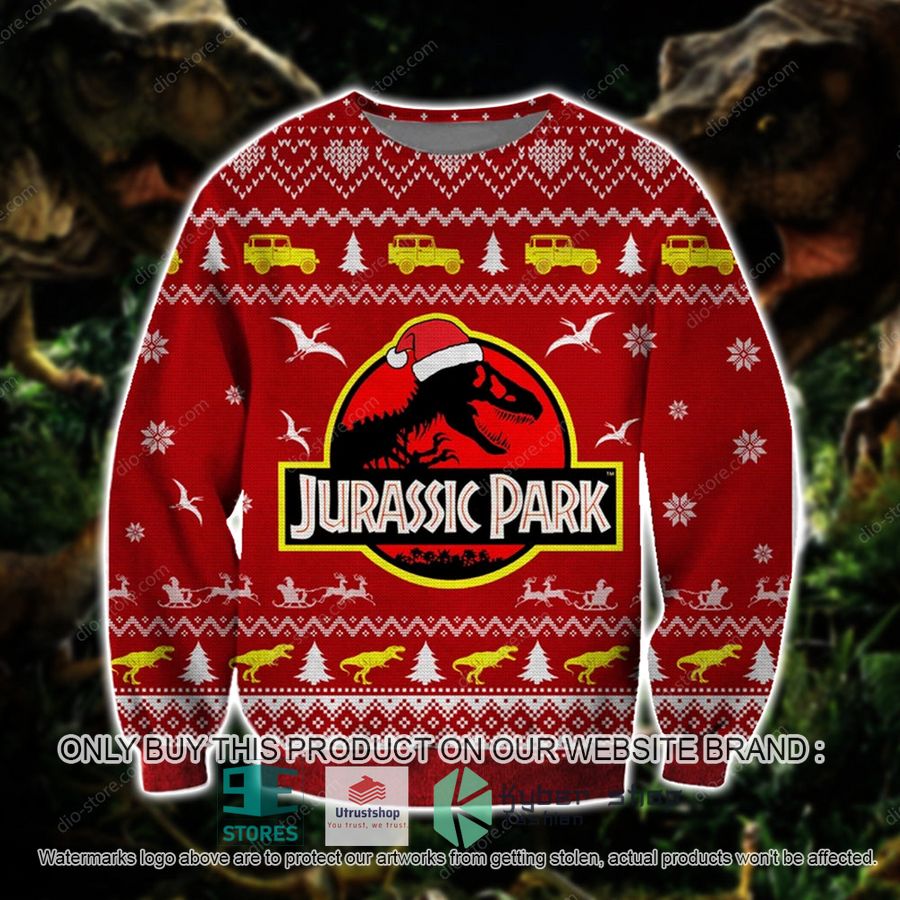 jurassic park red knitted wool sweater 1 58974