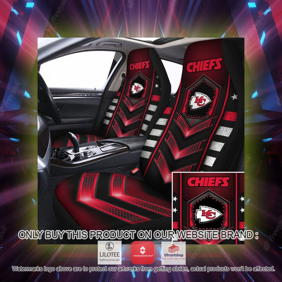 kansas city chiefs electric red car seat covers 2 61448