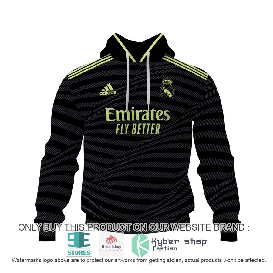 karim benzema 9 real madrid fc adidas black shirt hoodie 2 35099