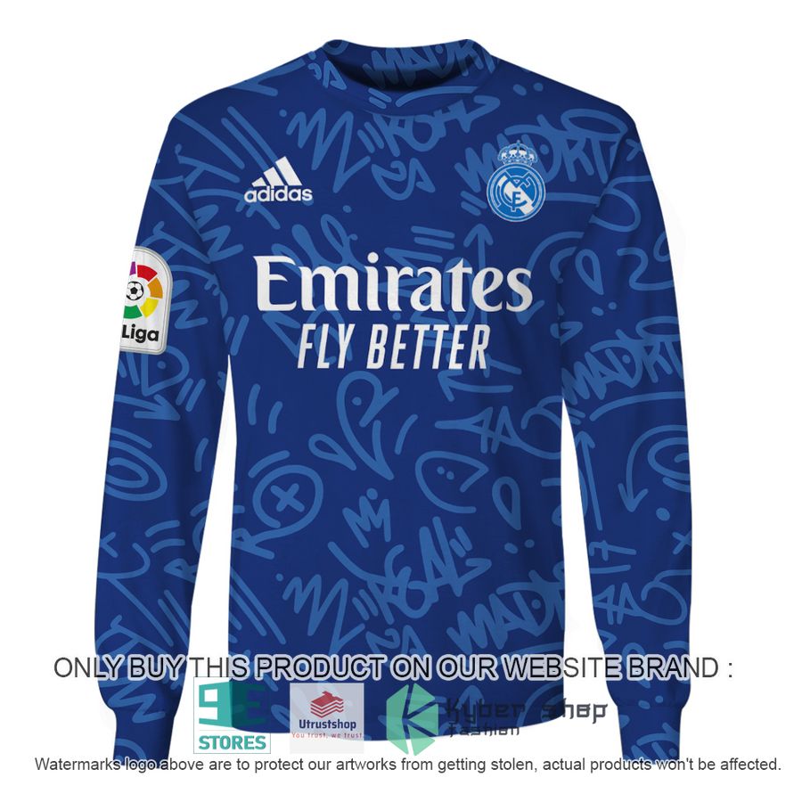 karim benzema 9 real madrid fc adidas la liga blue shirt hoodie 5 10806