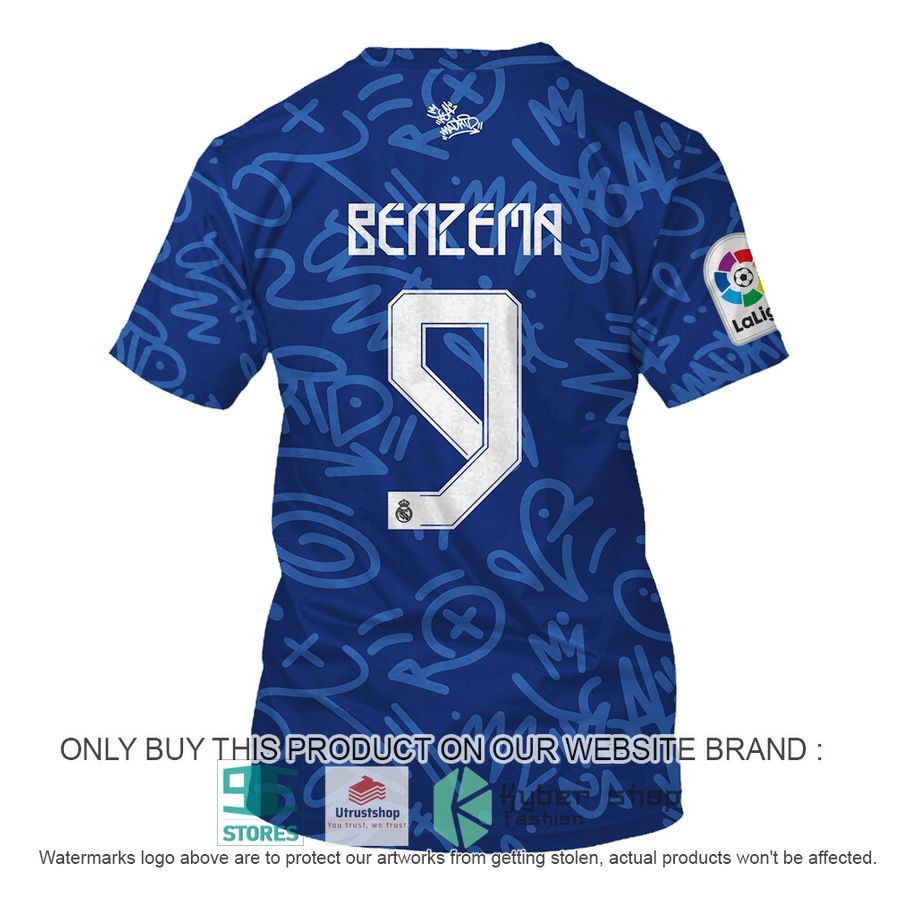 karim benzema 9 real madrid fc adidas la liga blue shirt hoodie 8 58885