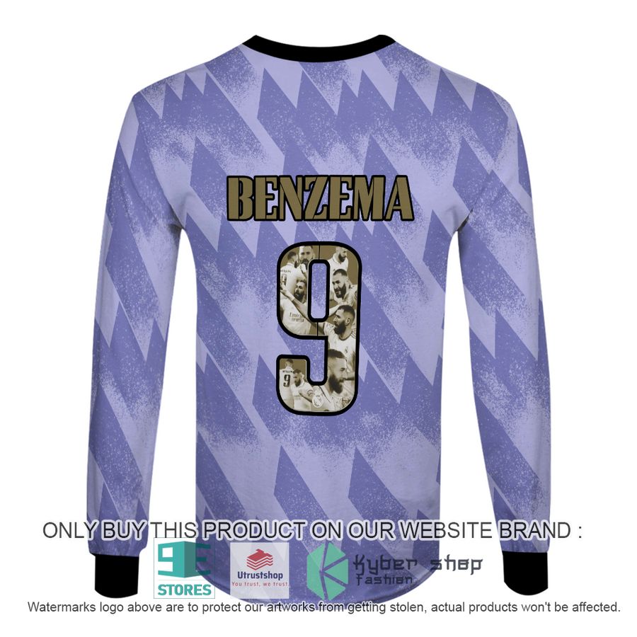 karim benzema 9 real madrid fc adidas purple shirt hoodie 6 39704