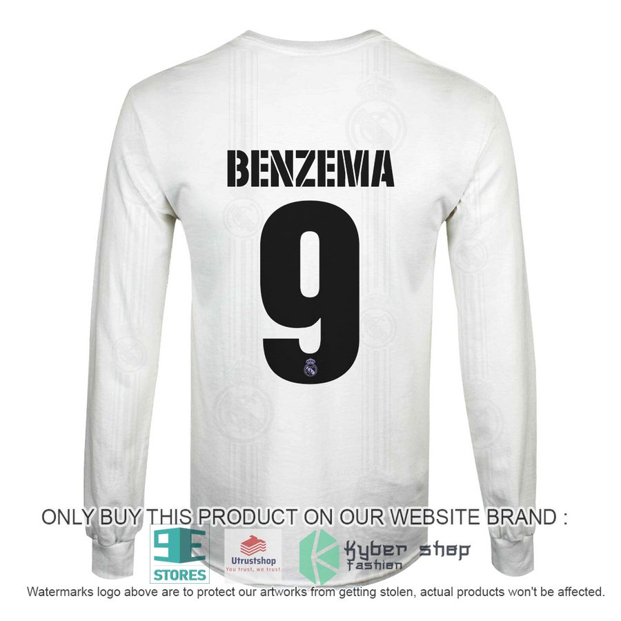 karim benzema 9 real madrid fc emirates fly better white shirt hoodie 6 13315