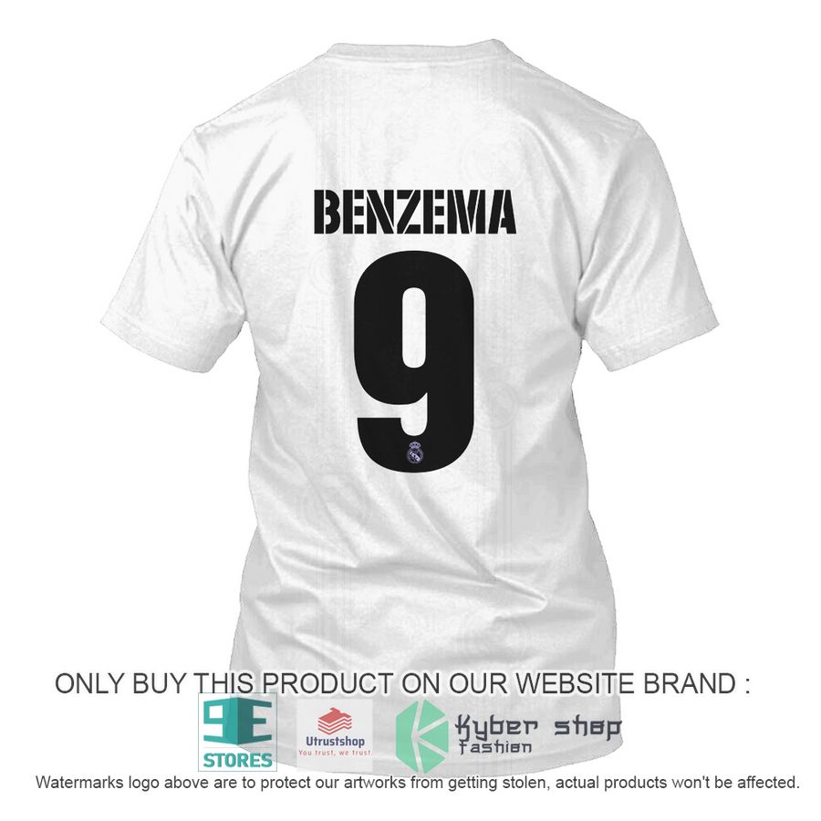 karim benzema 9 real madrid fc emirates fly better white shirt hoodie 8 95585