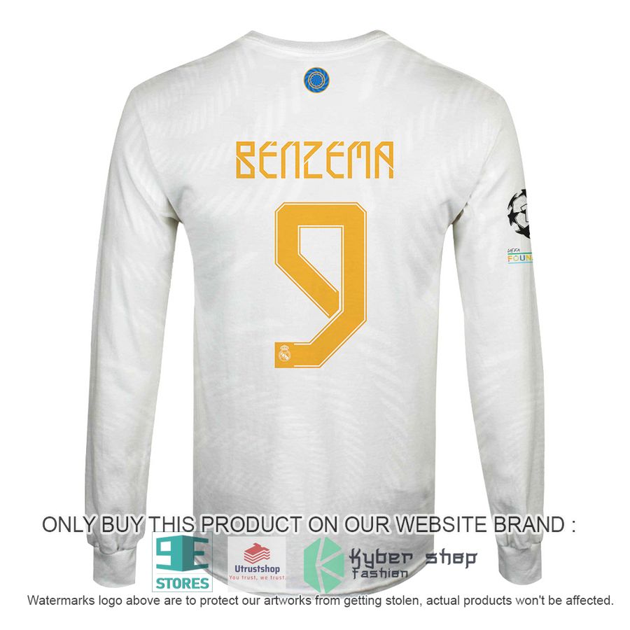 karim benzema 9 real madrid fc white shirt hoodie 6 87649