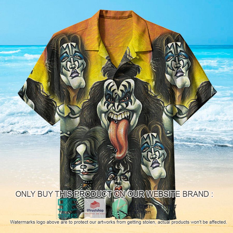 kiss band art hawaiian shirt 1 24109