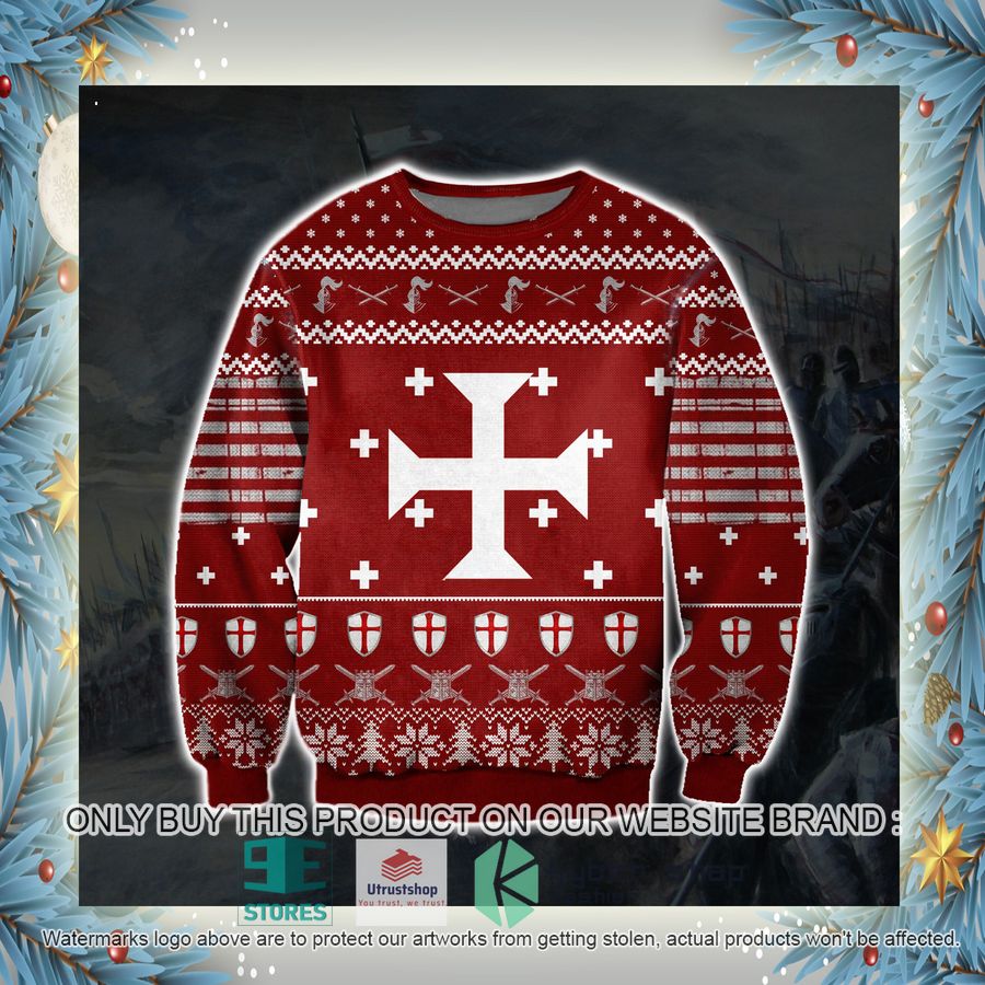 knights templar logo knitted wool sweater 10 42544