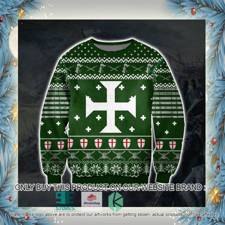 knights templar logo knitted wool sweater 11 26316