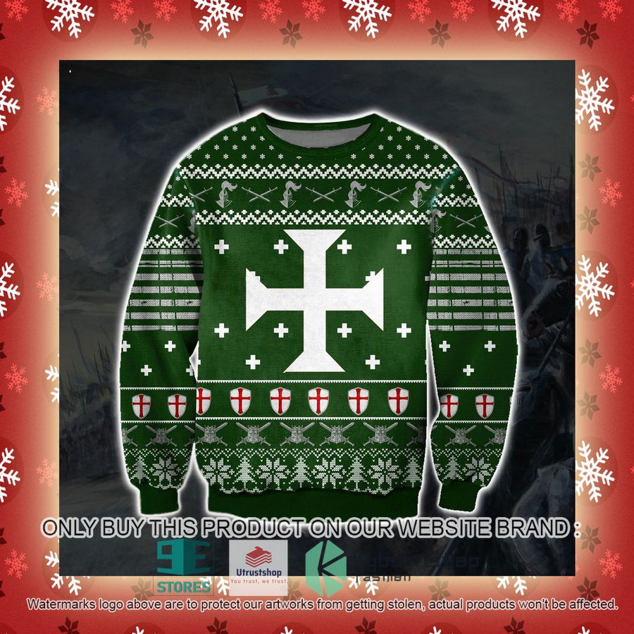knights templar logo knitted wool sweater 8 34138
