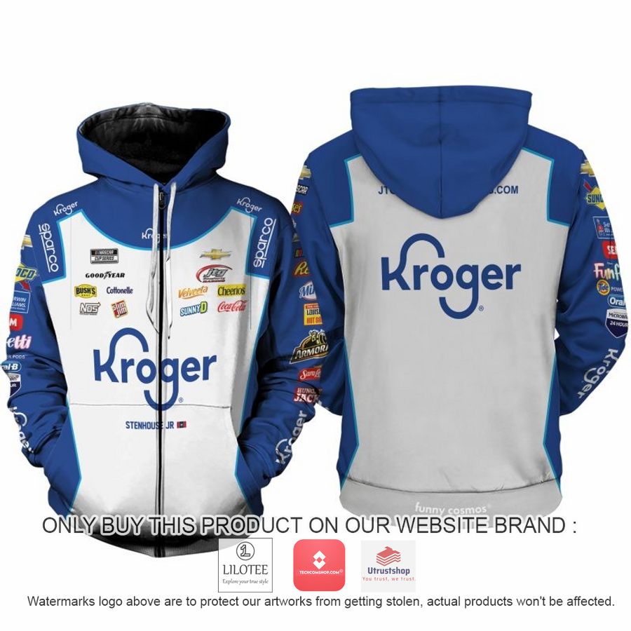 kroger ricky stenhouse jr nascar 2022 racing 3d shirt hoodie 2 87787