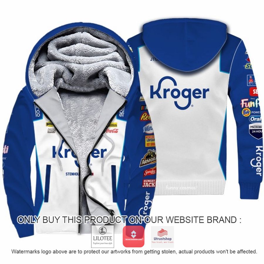 kroger ricky stenhouse jr nascar 2022 racing fleece hoodie 1 50050