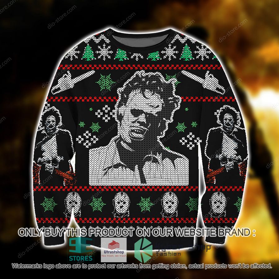 leatherface knitted wool sweater 1 93621
