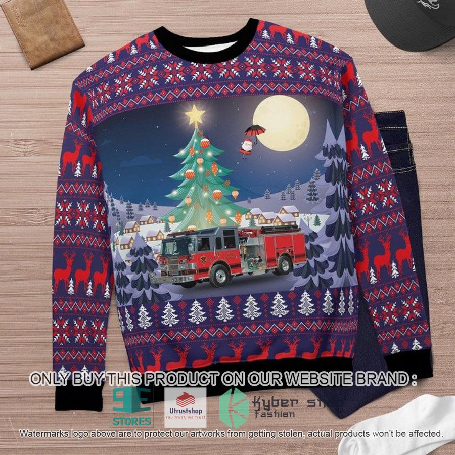 ledbetter kentucky ledbetter fire and rescue ugly christmas sweater 6 97379