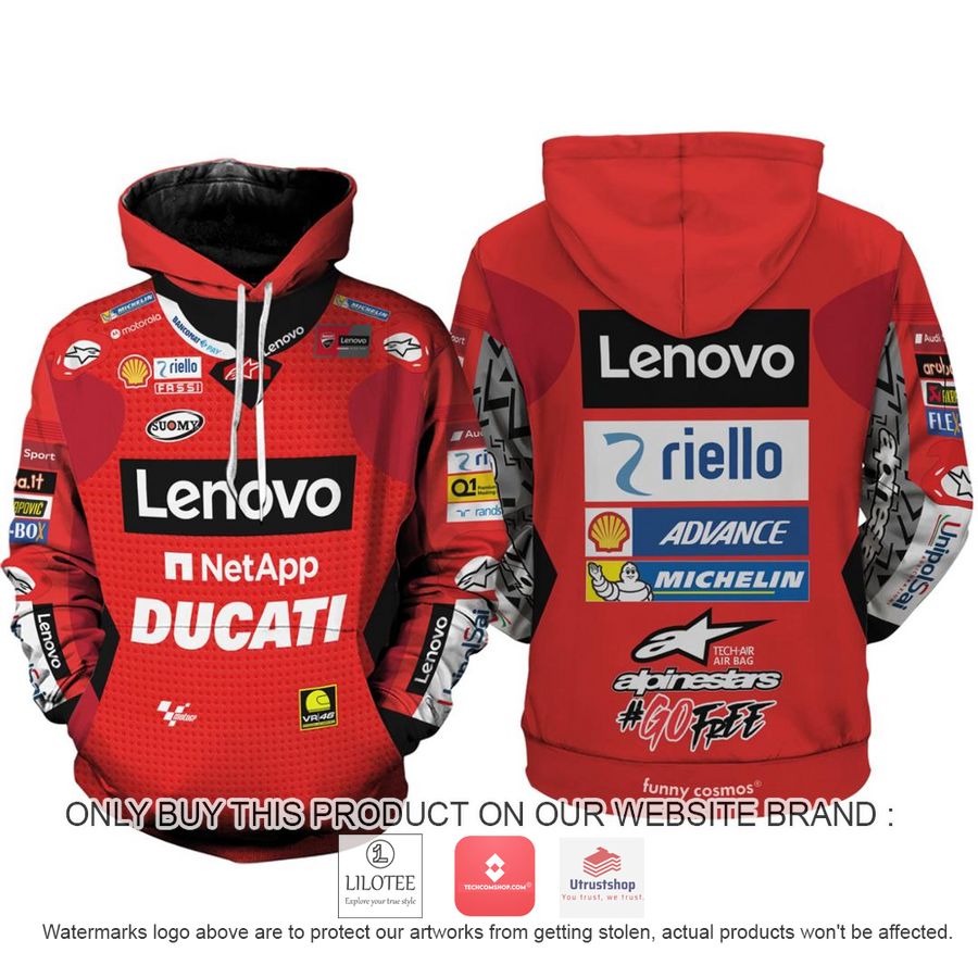 lenovo francesco bagnaia 2022 racing motogp 3d shirt hoodie 1 30189