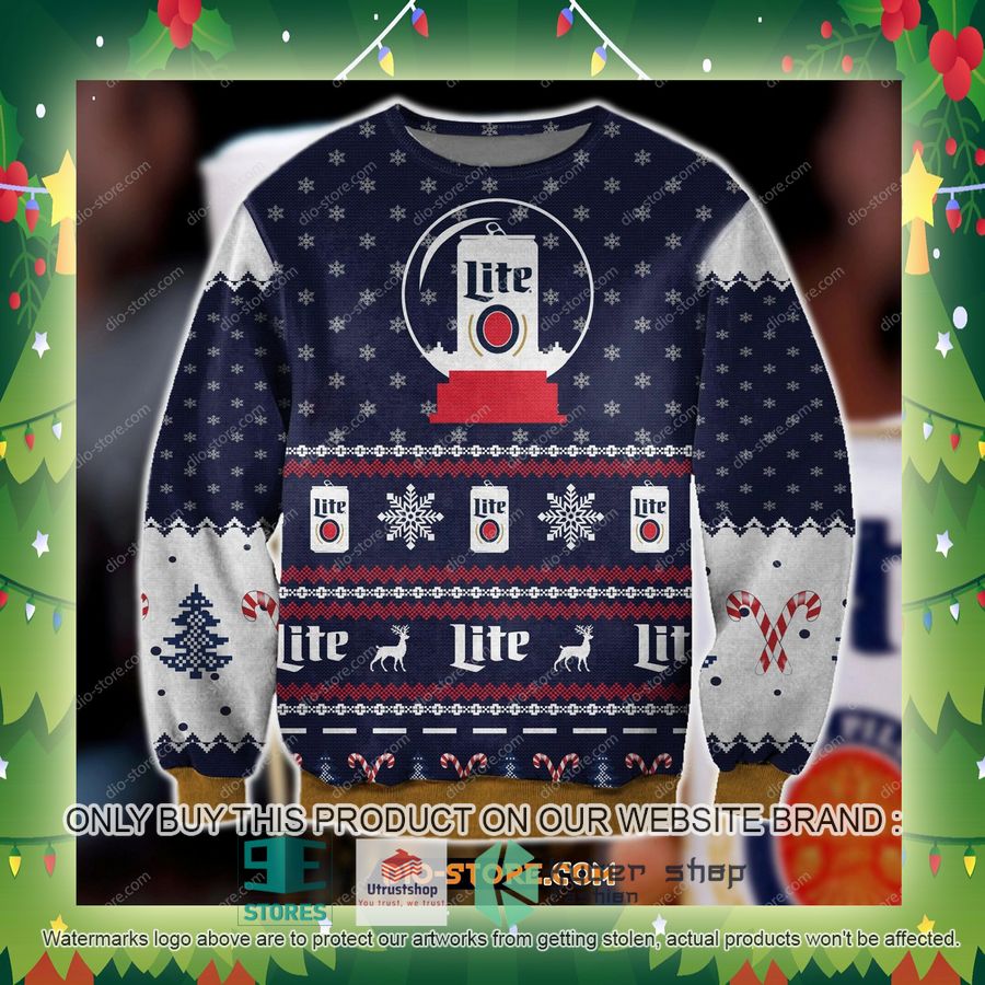 lite beer blue knitted wool sweater 3 96202