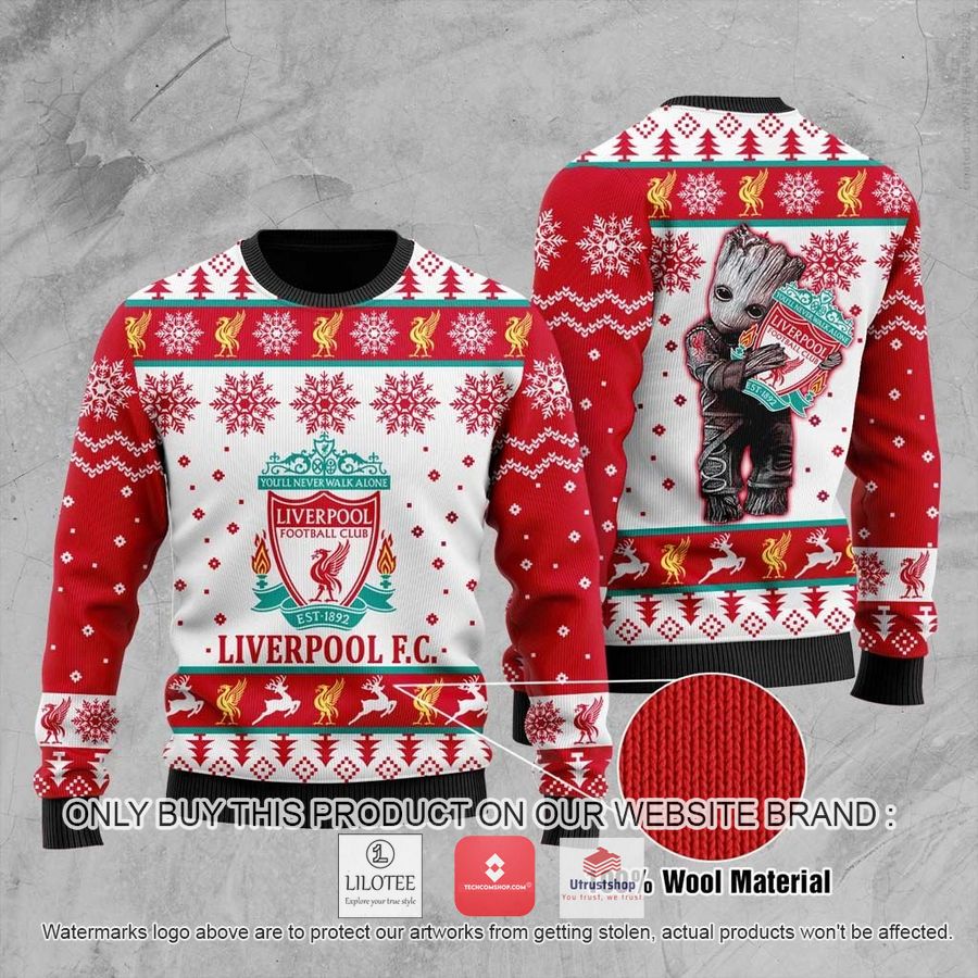 liverpool fc groot ugly christmas sweater 1 57932