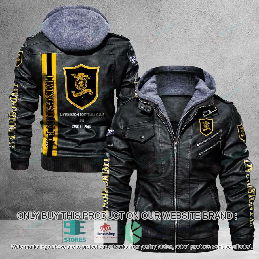 livingston f c livi since 1943 leather jacket 1 32500